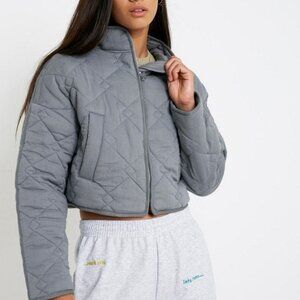 Urban Outfitter UO Quilted Crop Liner Jacket Long Sleeve Pocket S